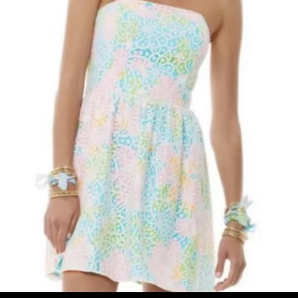Lilly Pulitzer Colorful Lace Dress Size 2 - Picture 3 of 8